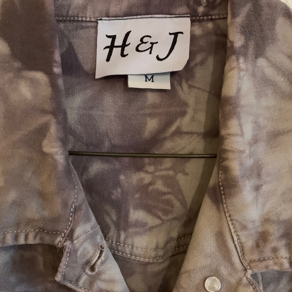 Tie-Dye Camouflage Jean Jacket - Women Size M - Picture 2 of 8